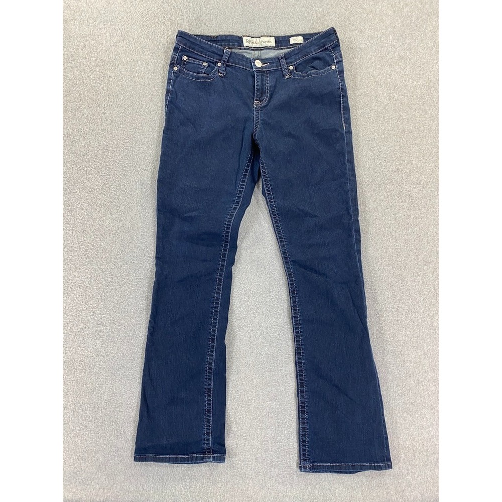 BKE Payton Jeans Womens 30L (32x32) Dark Blue Mid Rise Bootcut Stretch Western